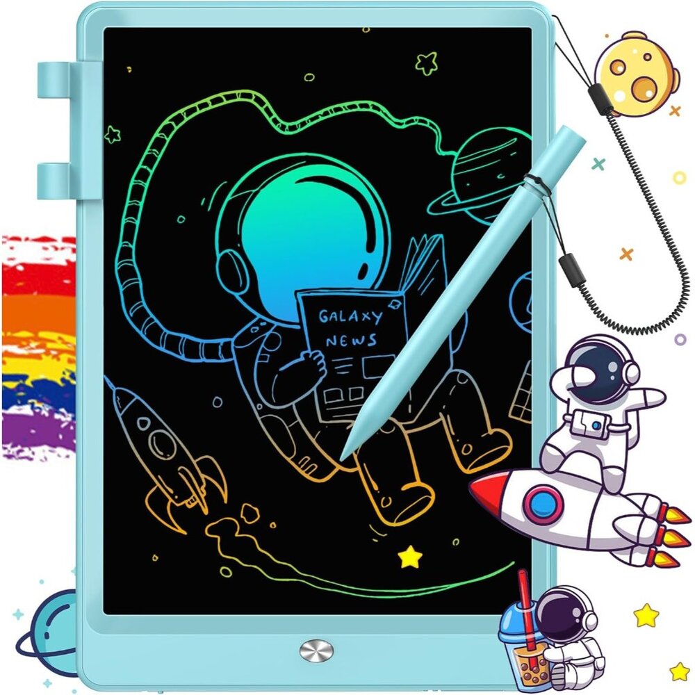 LCD Writing Tablet Colorful Toddler Drawing Board Doodle Pad Toys 10"